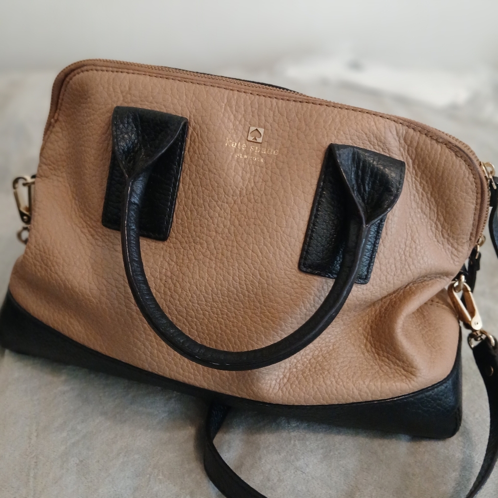 Tan and Brown Kate Spade Leather Handbag